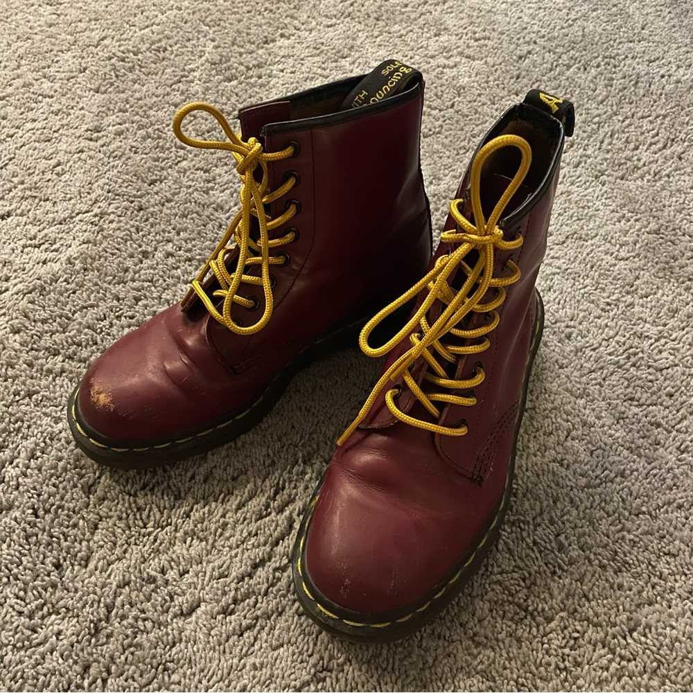 Red Doc Martens Boots